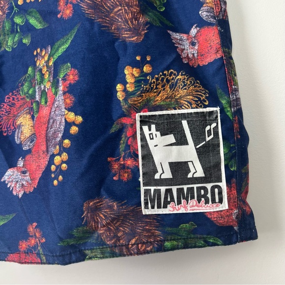 Mambo Surf Mens Boardshorts Drinking Beer Galah Bird Quick Dry Size XXL or 40 - Picture 3 of 11